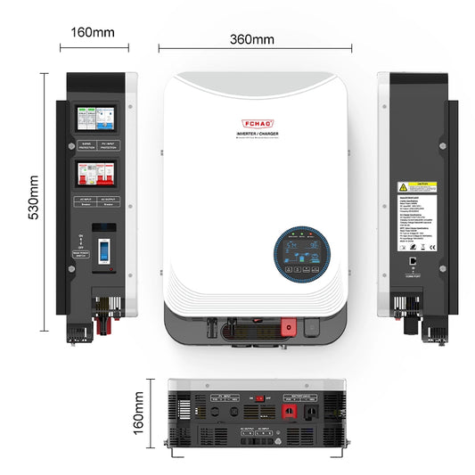 Hybrid Inverter Solar Inverter  MPPT Solar Charge AC Charge 24v 48v DC to AC power