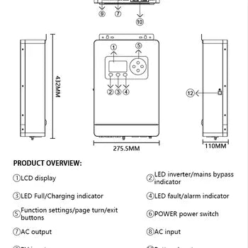 Hybrid Inverter Solar Inverters  MPPT Solar Charge AC Charge 