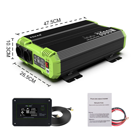 FCHAO 3000W Solar Inverter Pure Sine Wave Inverter Off Grid Power Converter Generator With LCD Display