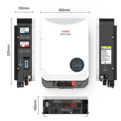Hybrid Inverter Solar Inverter  MPPT Solar Charge AC Charge 24v 48v DC to AC power